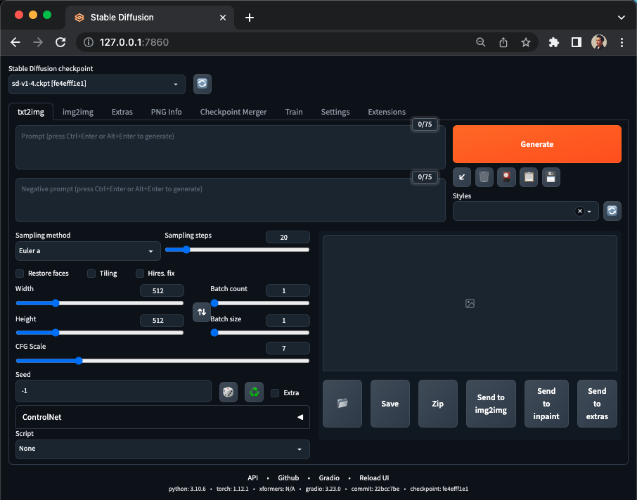 Stable diffusion web ui