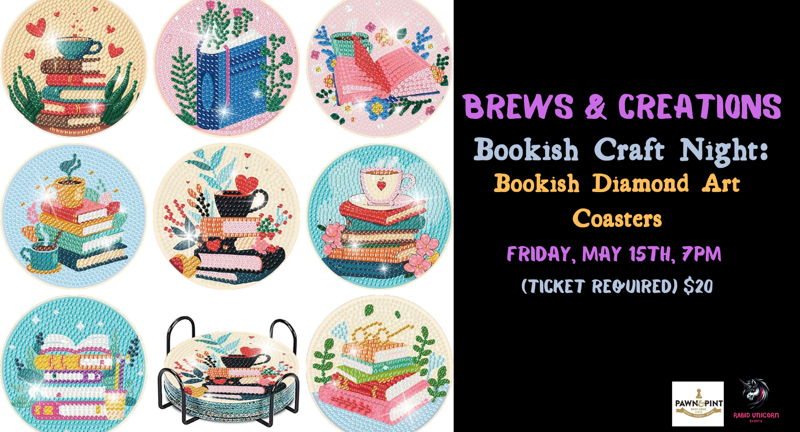 Bookish Craft Night: Bookish Diamond Art Coasters