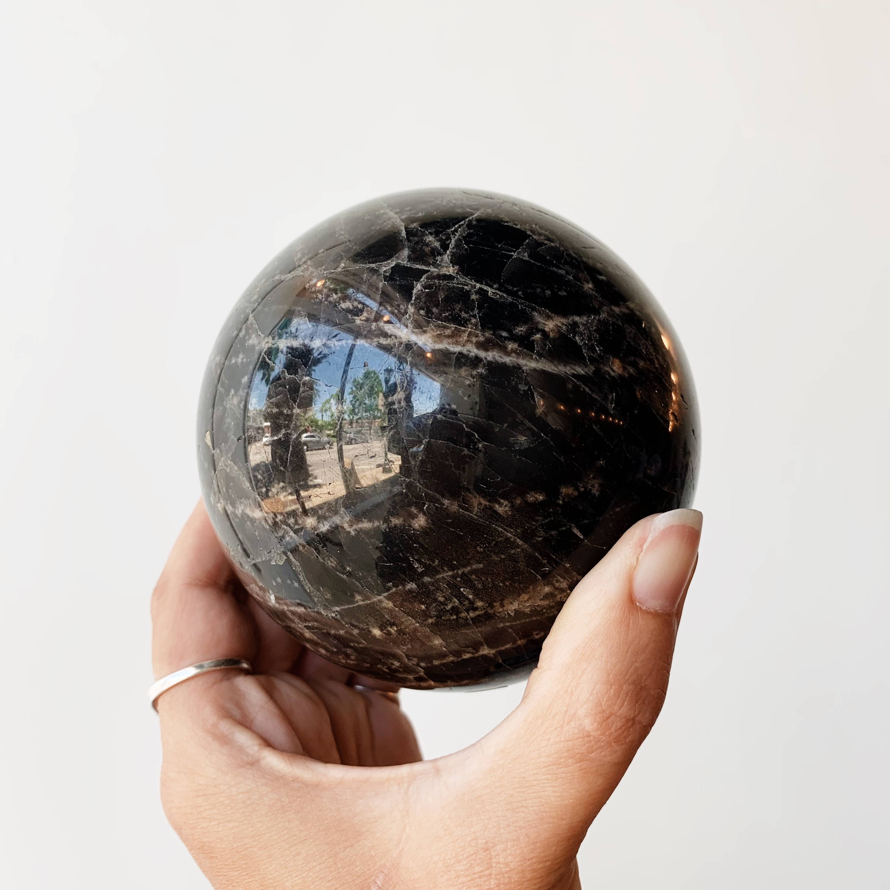 Black Moonstone Sphere