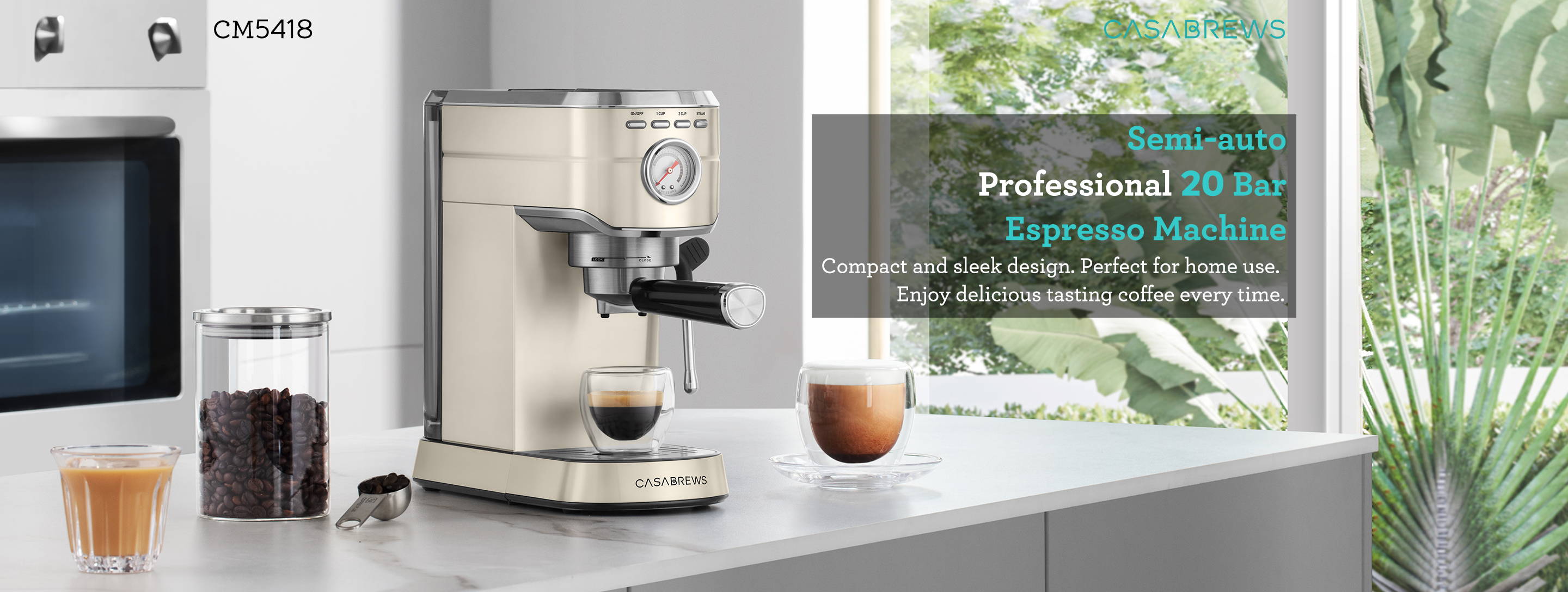 sincreative professional 20 bar espresso machine semi-auto coffee machine perfect for home use 