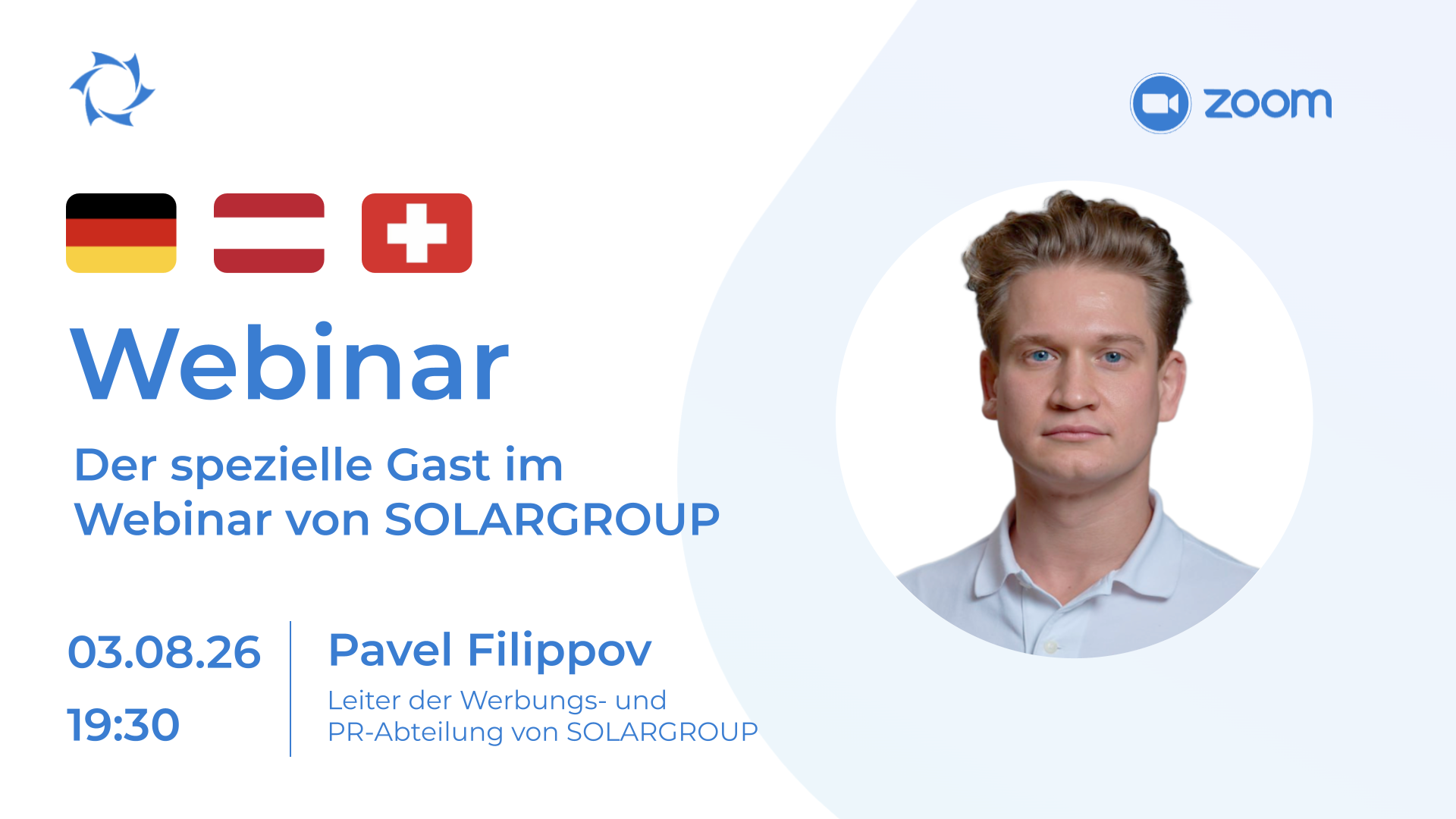 Deutschland. Der spezielle Gast im Webinar von SOLARGROUP