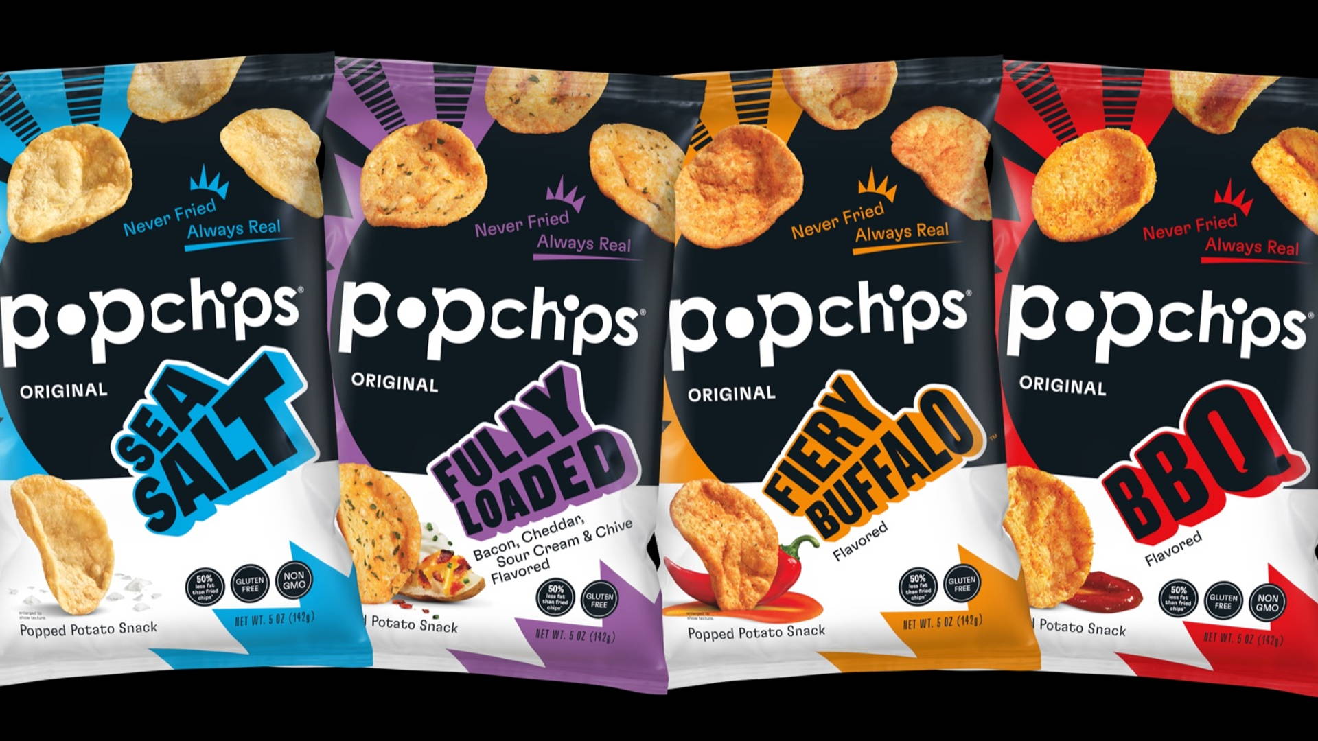 Indica Tåler Stadion Popchips Unveils Bold New Packaging and Launches Drool-Worthy Flavors |  Dieline - Design, Branding & Packaging Inspiration