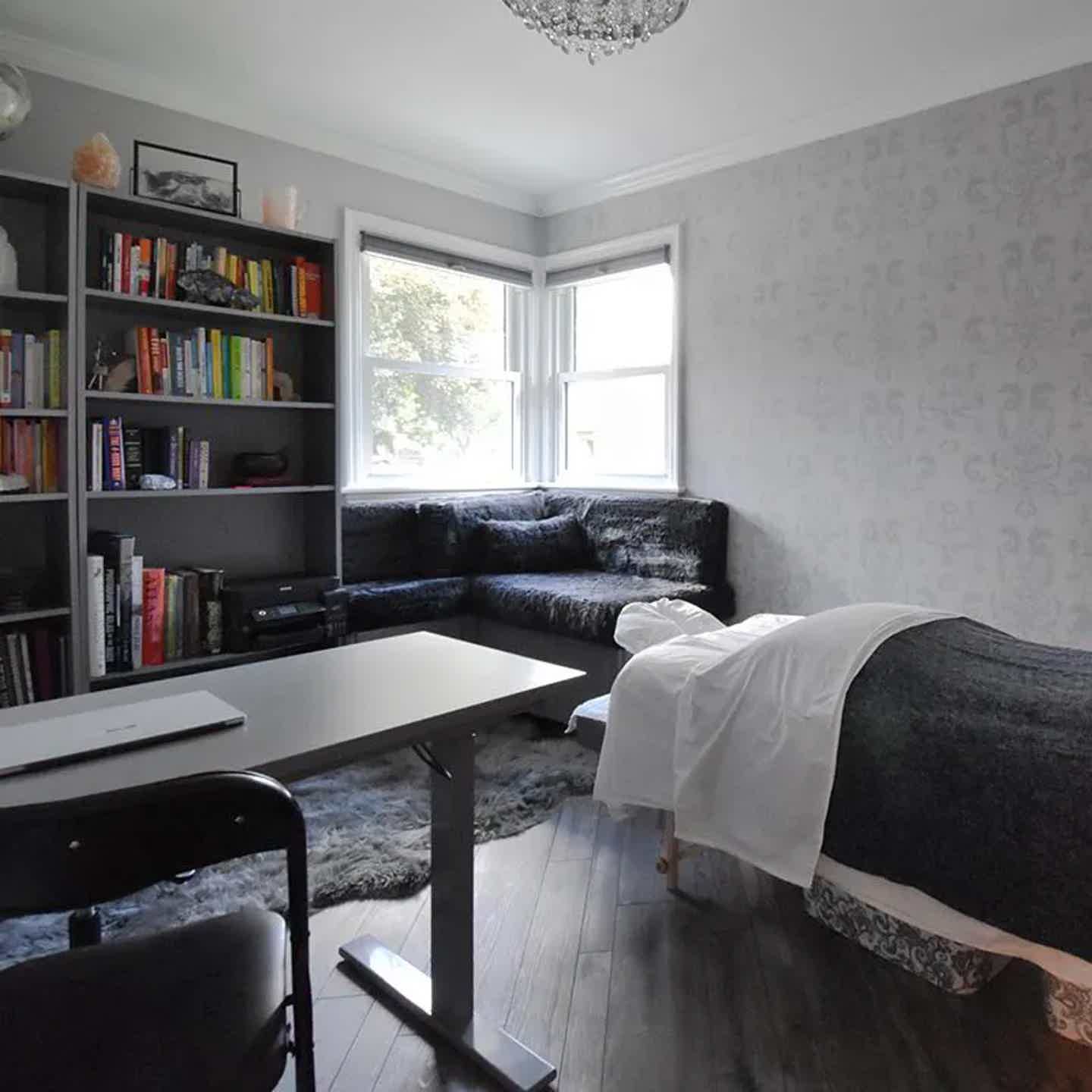 Roesner Wellness Solutions home clinic, welcoming treatment room