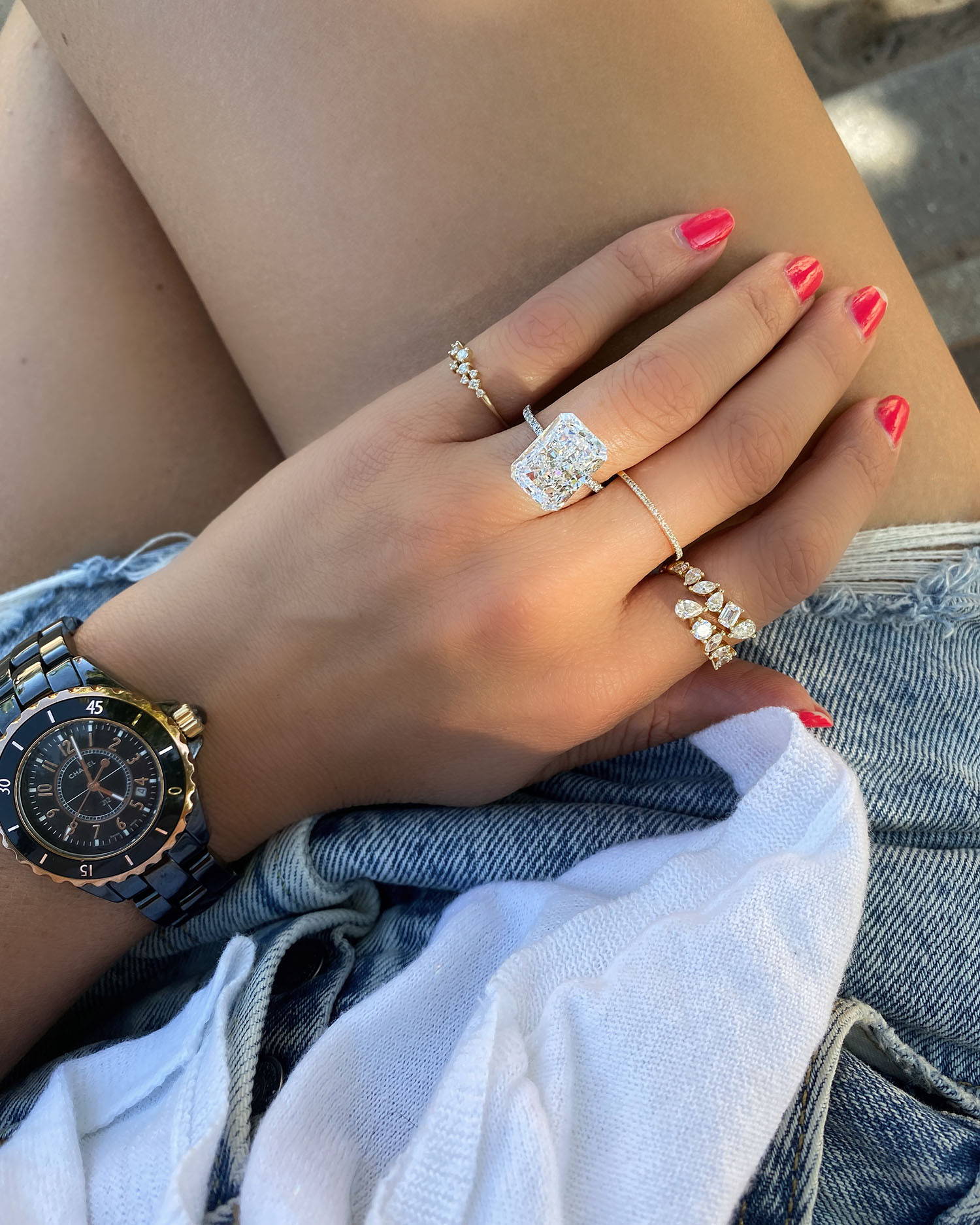 Miss Diamond Ring 7 Carat 8 Carat Radiant Diamond Engagement Ring