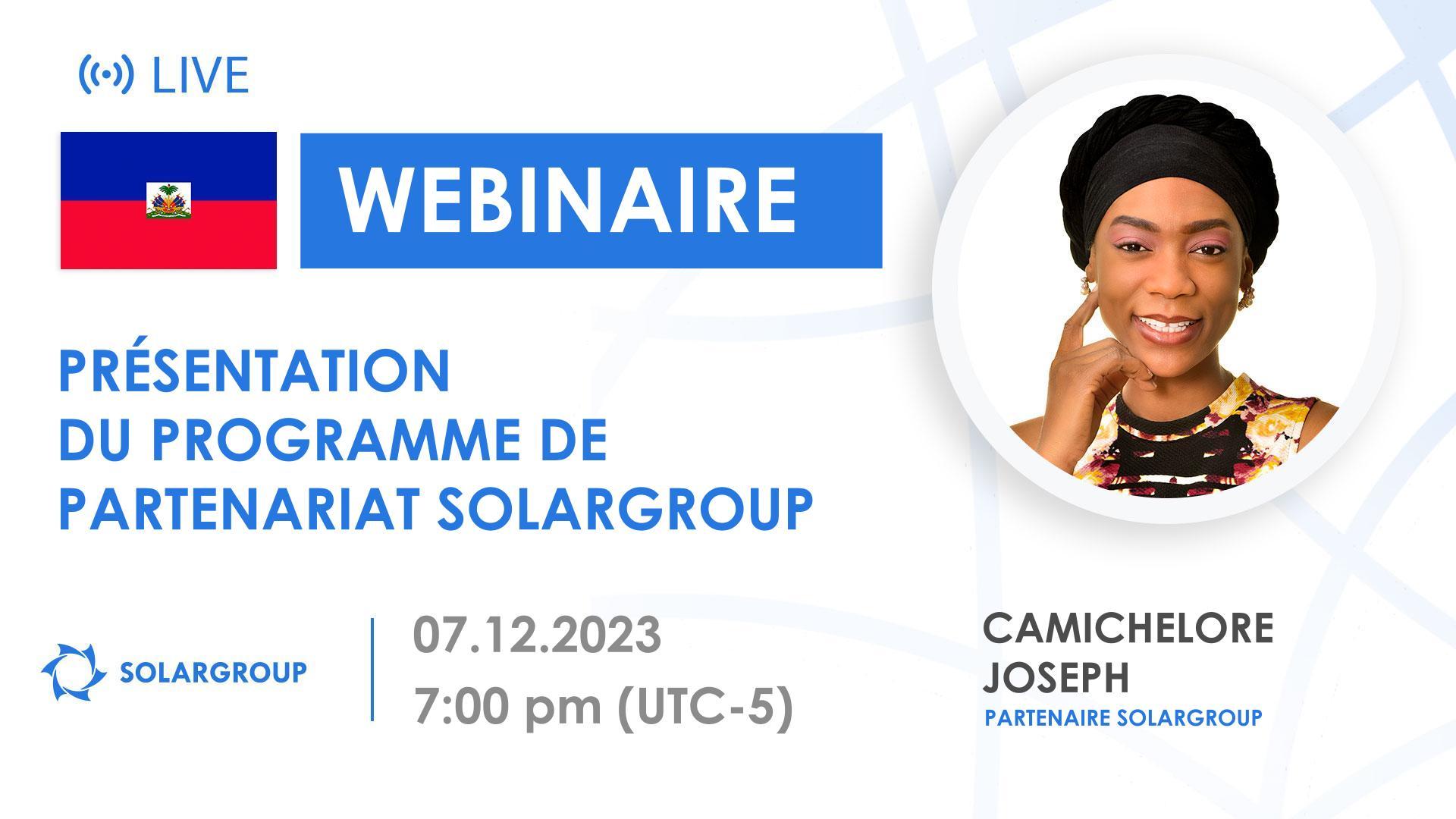Haiti. Présentation du programme de partenariat SOLARGROUP