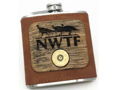 Columbus Barrel Wood Shot Shell Flask with NWTF Logo