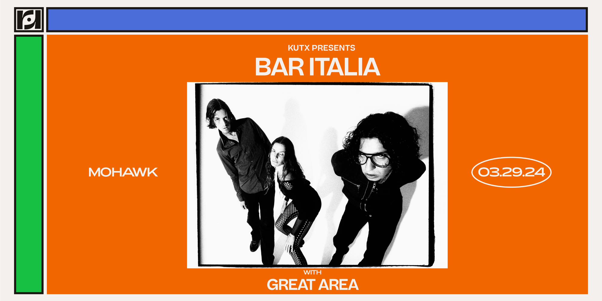 KUTX Presents: bar italia w/ Great Area at Mohawk promotional image