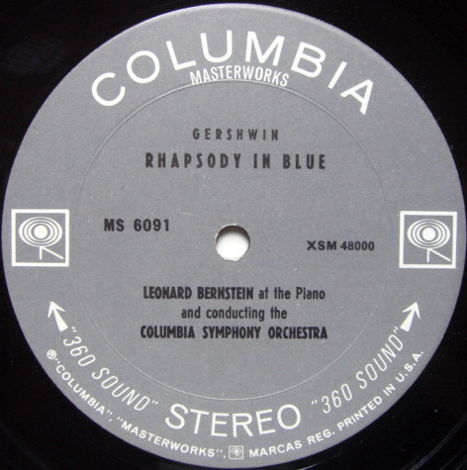 Columbia 2-EYE / LEONARD BERNSTEIN,  - Gershwin Rhapsod...