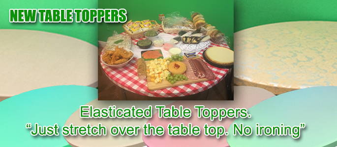table topper with elastic