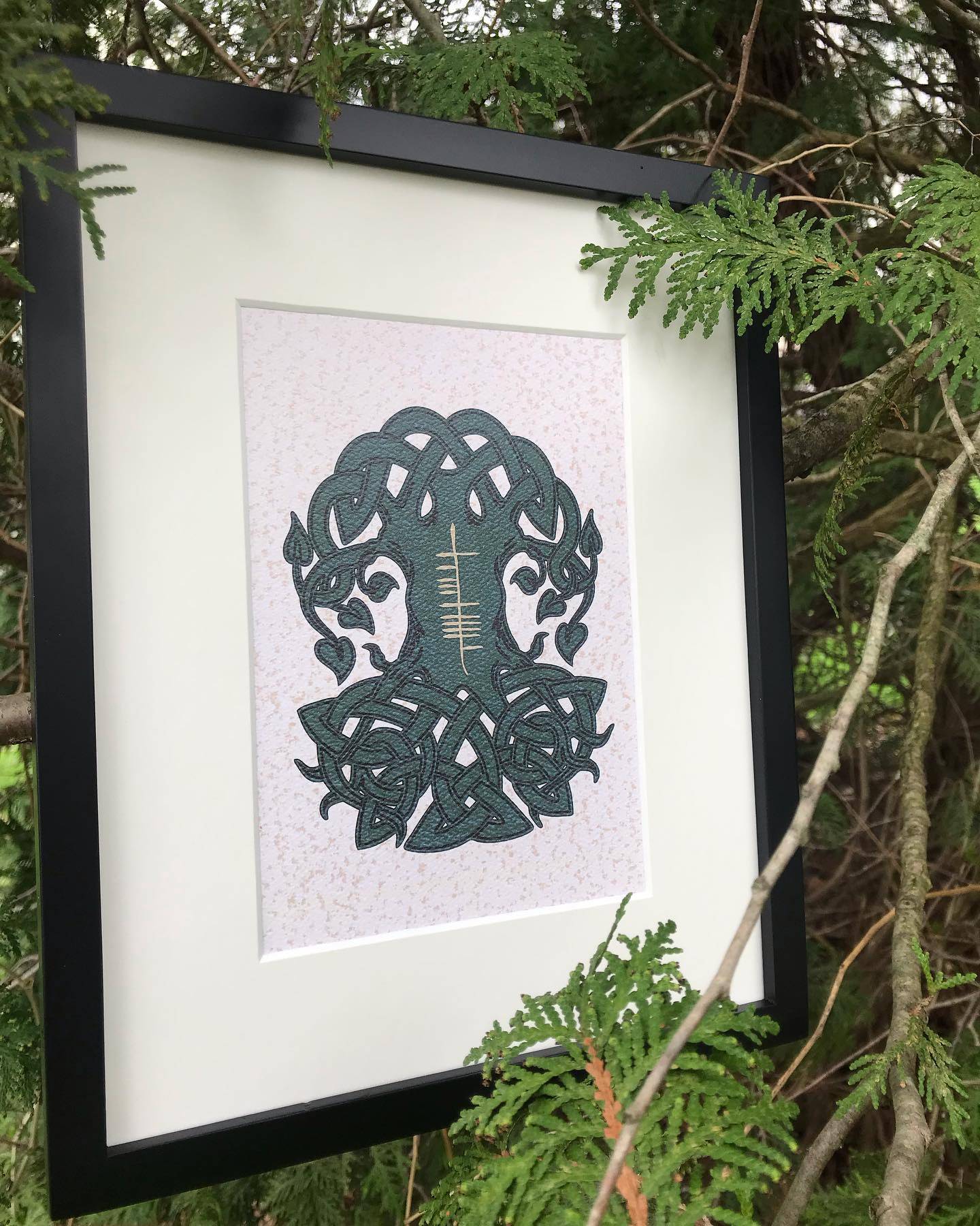 imbolc brigid's cross welcome fáilte framed irish celtic art