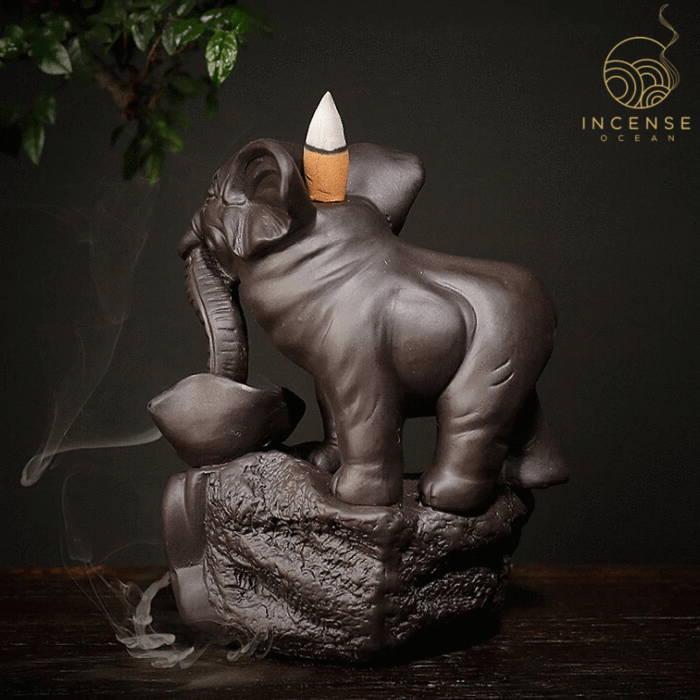 Ceramic Elephant Incense Burner