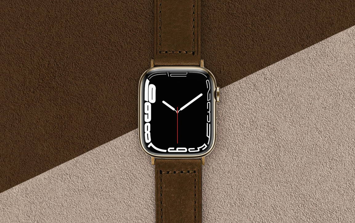 Brown Leather Vegan Apple Watch Straps