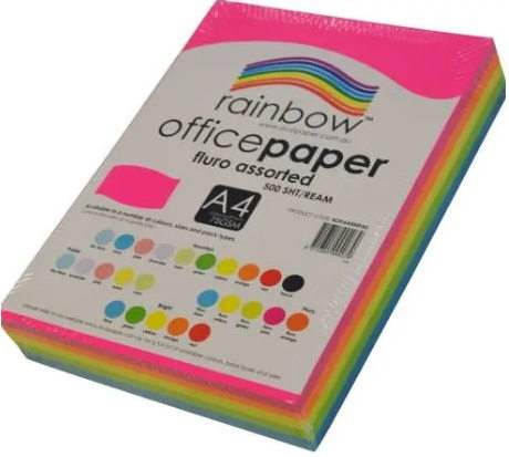 Paper Fluoro Asstd Colours /PKT500