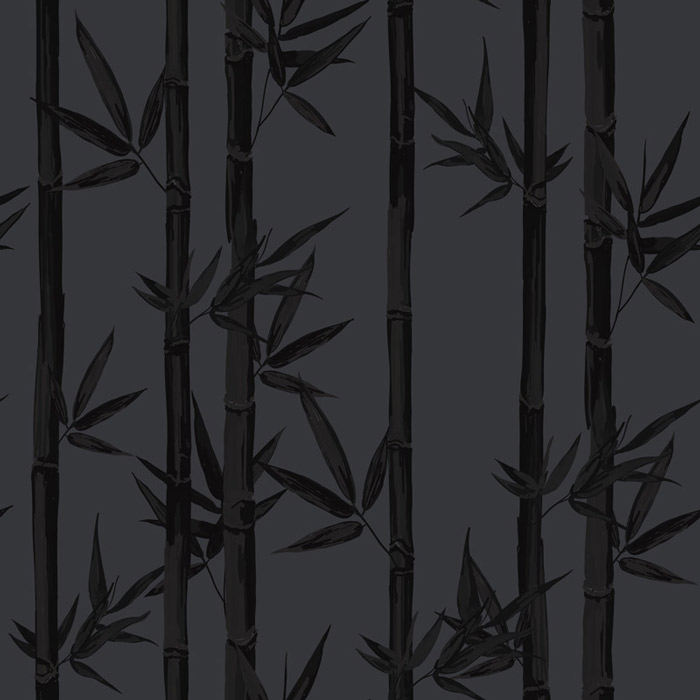 Black tropical bamboo wallpaper - Feathr™ Wallpapers
