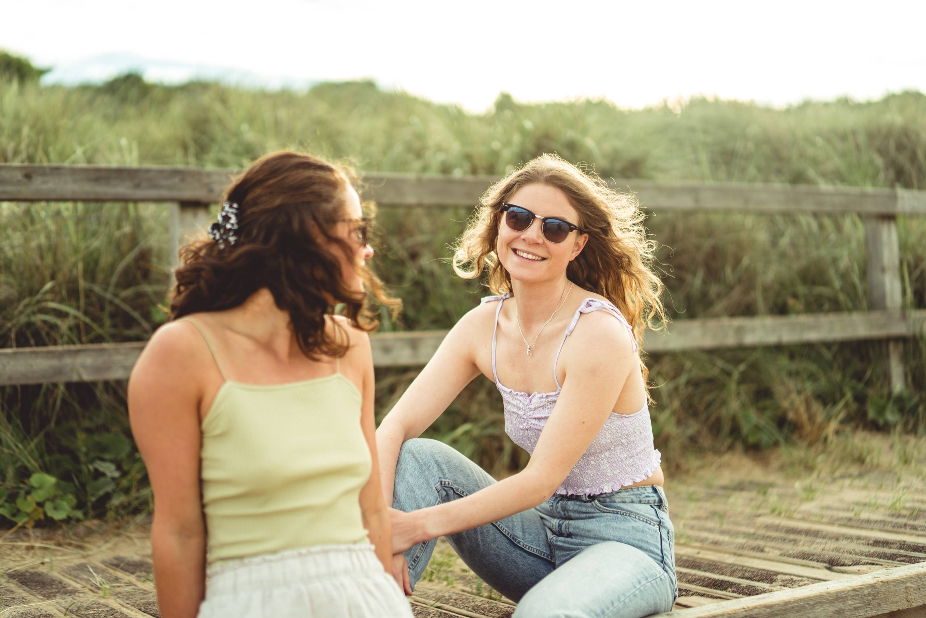 two girls with wavy hairstyles uk