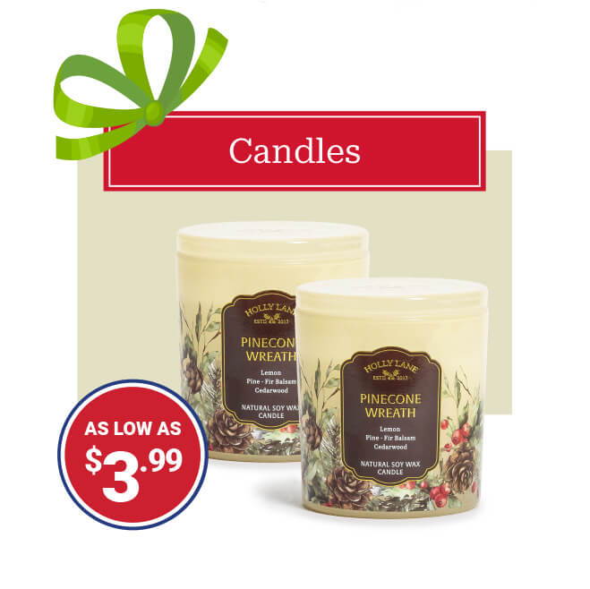 Candles as low as $3.99