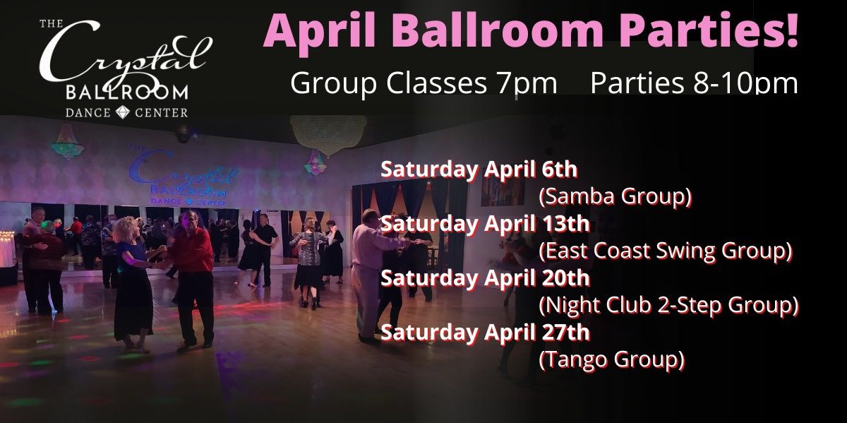 April Weekly Ballroom Dance Parties promotional image