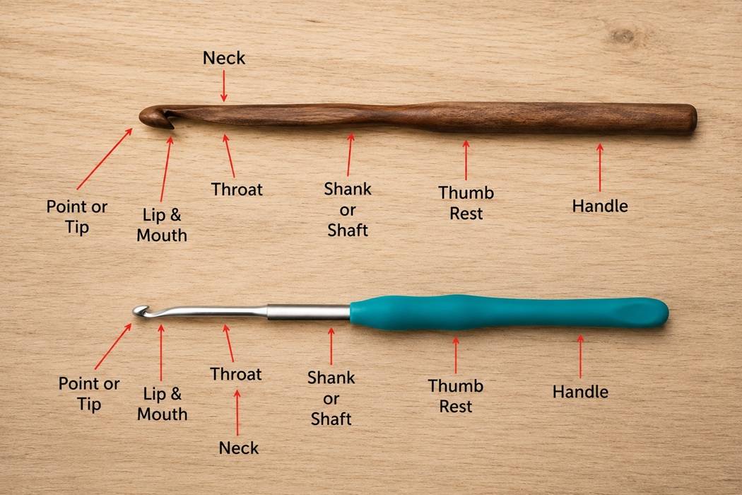 Crochet Hook Anatomy