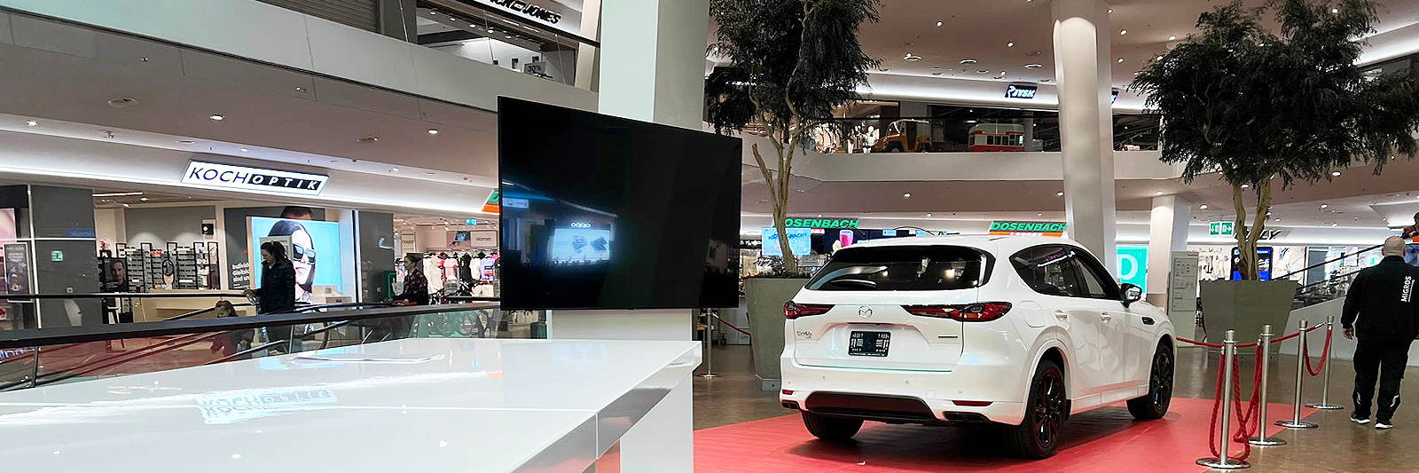 75" TV Screen mieten für Messestand