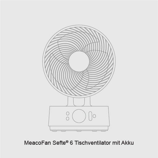 MeacoFan Sefte 6 Tischventilator mit Akku