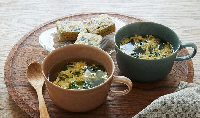 飲みごろ温度のスープが気軽に作れる「フリーズドライスープ」