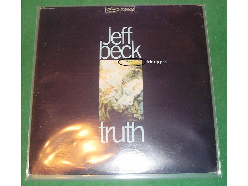 JEFF BECK - TRUTH - BN 26413 1st PRESS USA - EPIC YELLOW LABEL  ***NM 9/10***