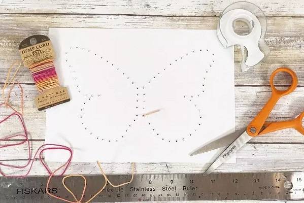 How To Make String Art Butterfly Step 3