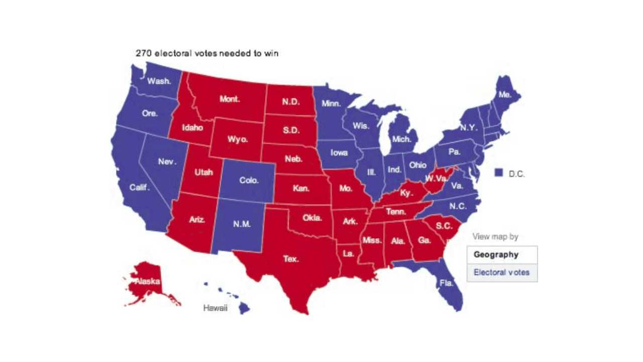 Geographical representation of US election data 2008 US election data to show the performance of Democratic and Republic parties in various states.