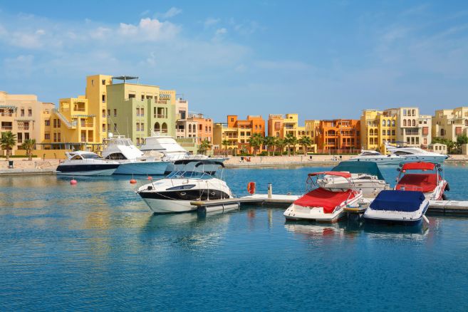 Boats in Abu Tig Marina. El Gouna, Red Sea, Egypt