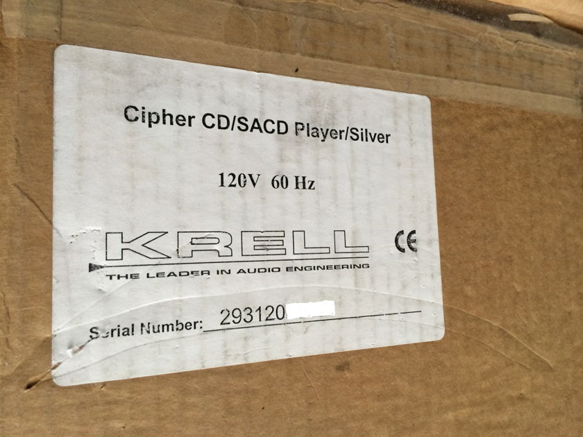 Krell Cipher SACD CD Player in Silver (MINT) with Full Warranty