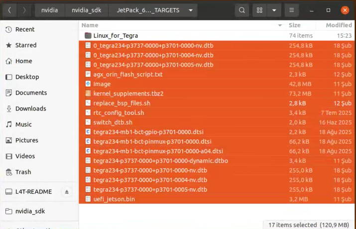 BSP files moved in target HW image folder