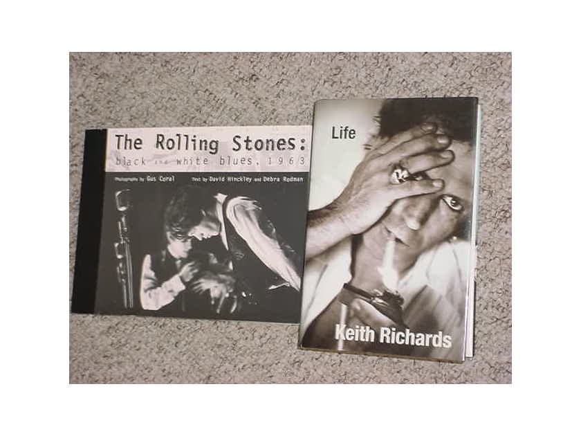The Rolling Stones 2 books - black and white blues and Keith Richard life