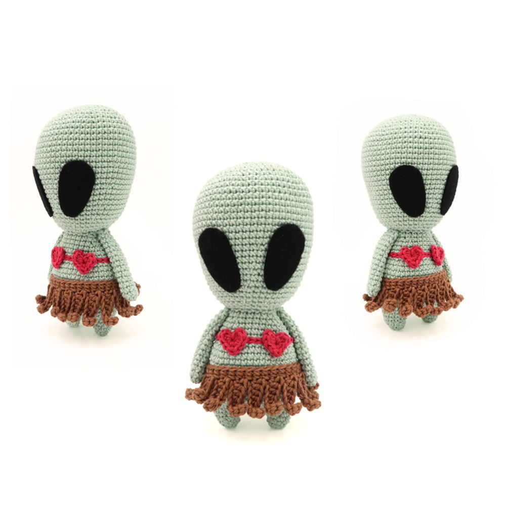 Tropical Alien, Alien on the Beach, Crochet Pattern, Amigurumi