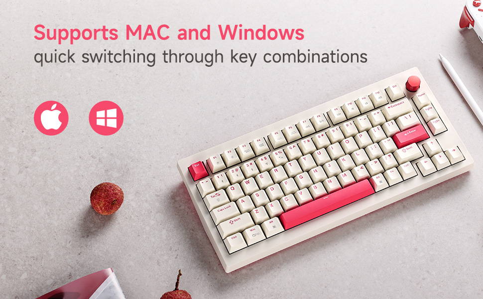 EasySMX A3 81 Keys Wireless Mechanical Keyboard For Mac and Windows