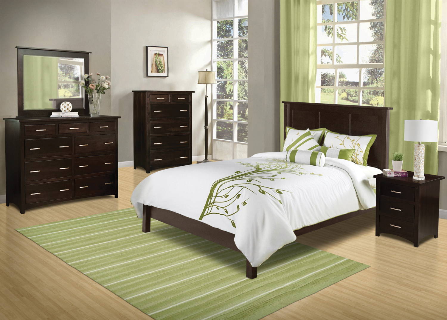 Image of fully customizable Tersigne Mission Bedroom Set through Harvest Home Interiors Amish Solid Wood Furniture