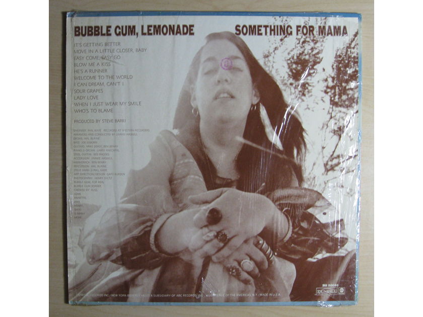 Mama Cass - Bubble Gum, Lemonade &... Something For Mama - EX++ In Shrink 1969 ABC/Dunhill Records DS-50055