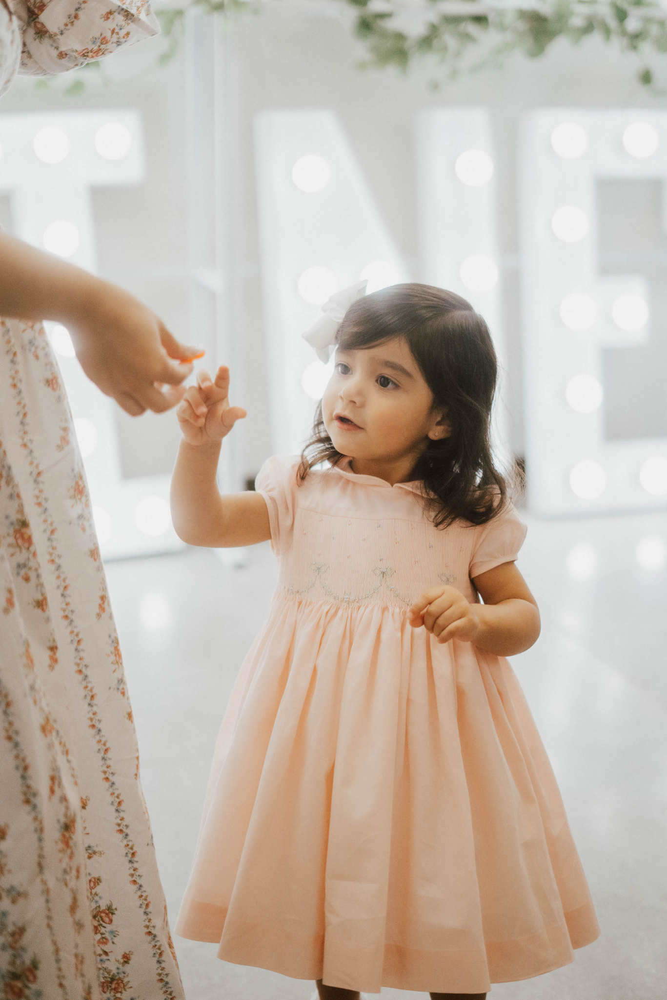 muted pink family photo smocked dress
