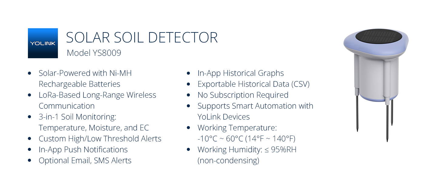 Solar soil detector image and description.