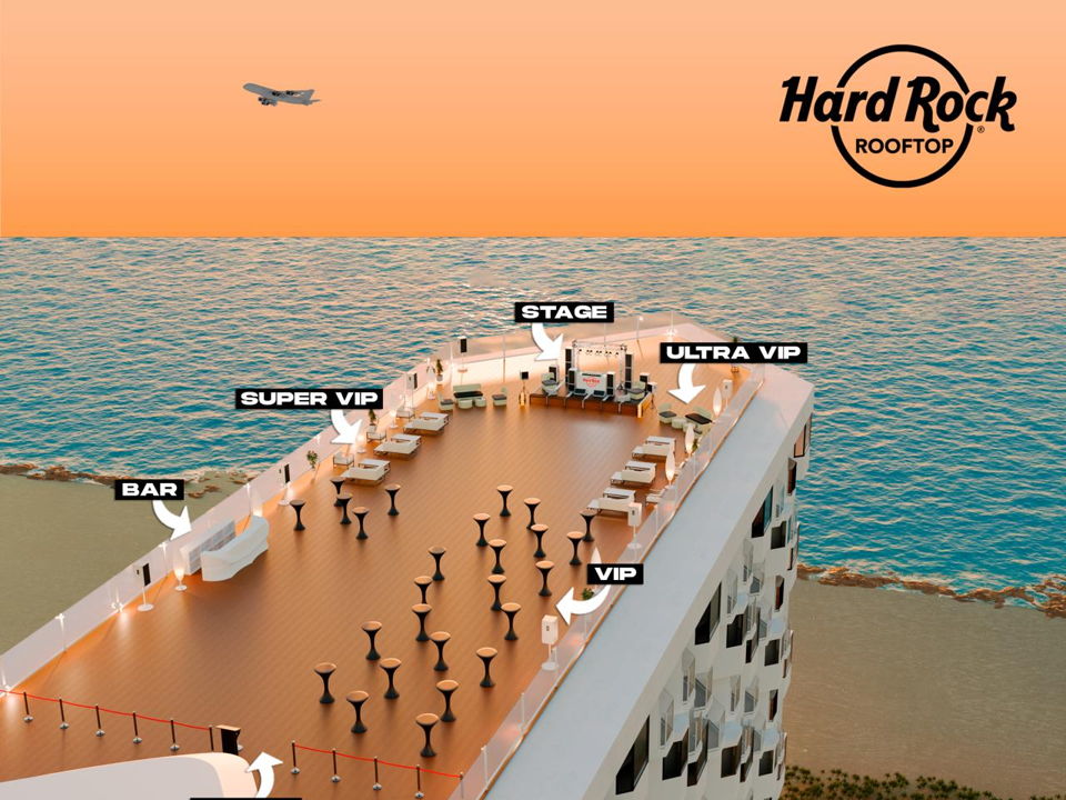Vip tables rooftop party Ibiza