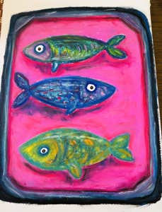 Pastell Sardiner. A3