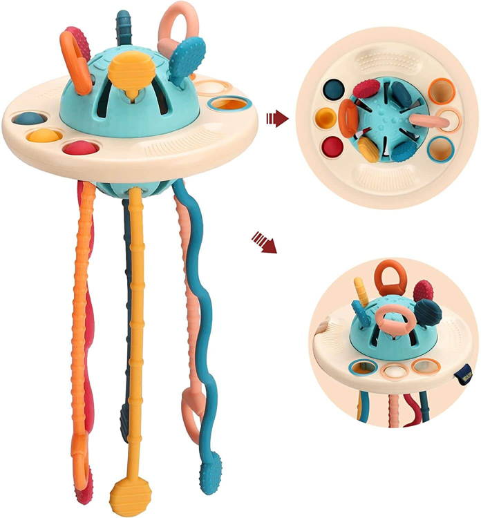 A Silicone Pulling toy for babies.