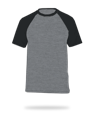 Sports gray body + black sleeves 100% cotton raglan shirts sj clothing manila philippines