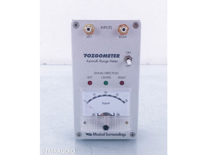 Musical Surroundings Fozgometer Azimuth Range Meter Tara Labs XLR Adapter Cables (13910)
