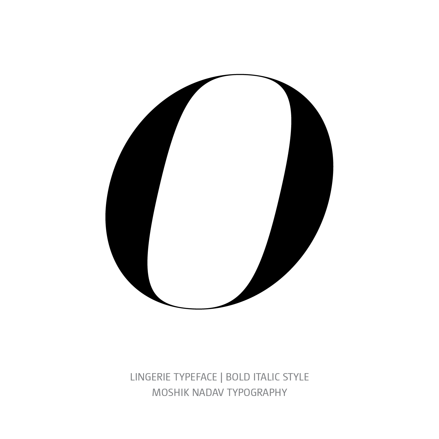 Lingerie Typeface Bold Italic O