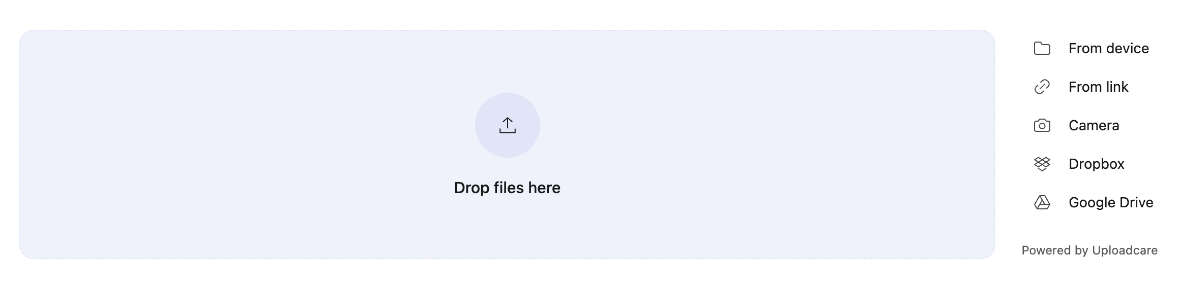 Uploadcare file uploader in Astro