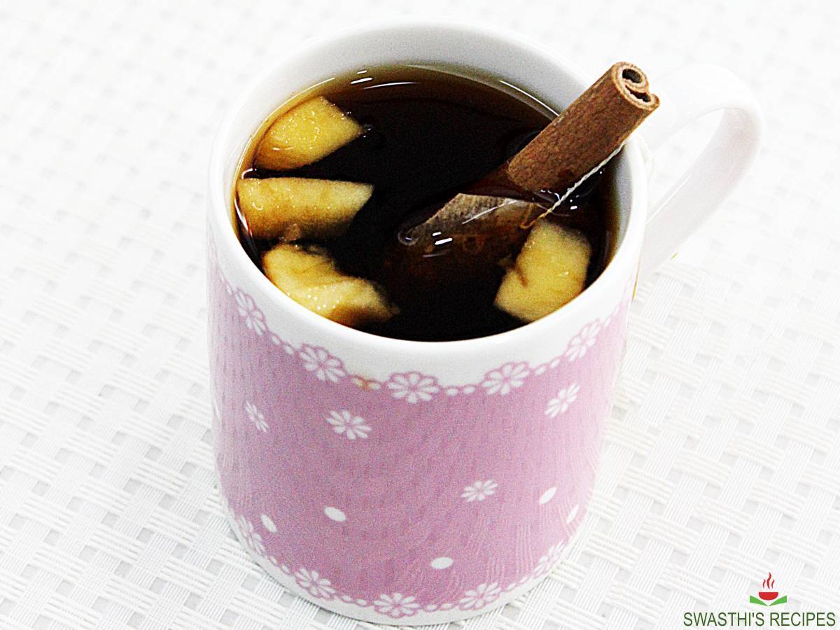 Apple Tea Recipe (Apple Cinnamon Tea) - Swasthi's Recipes