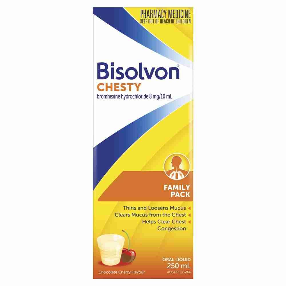 Bisolvon Chesty Liquid 250mL ARTG 133244