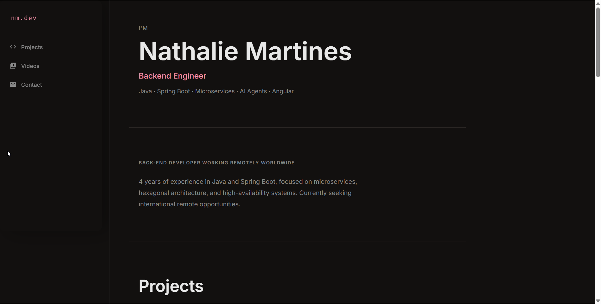 JAXB developers developer - Nathalie M.'s portfolio image