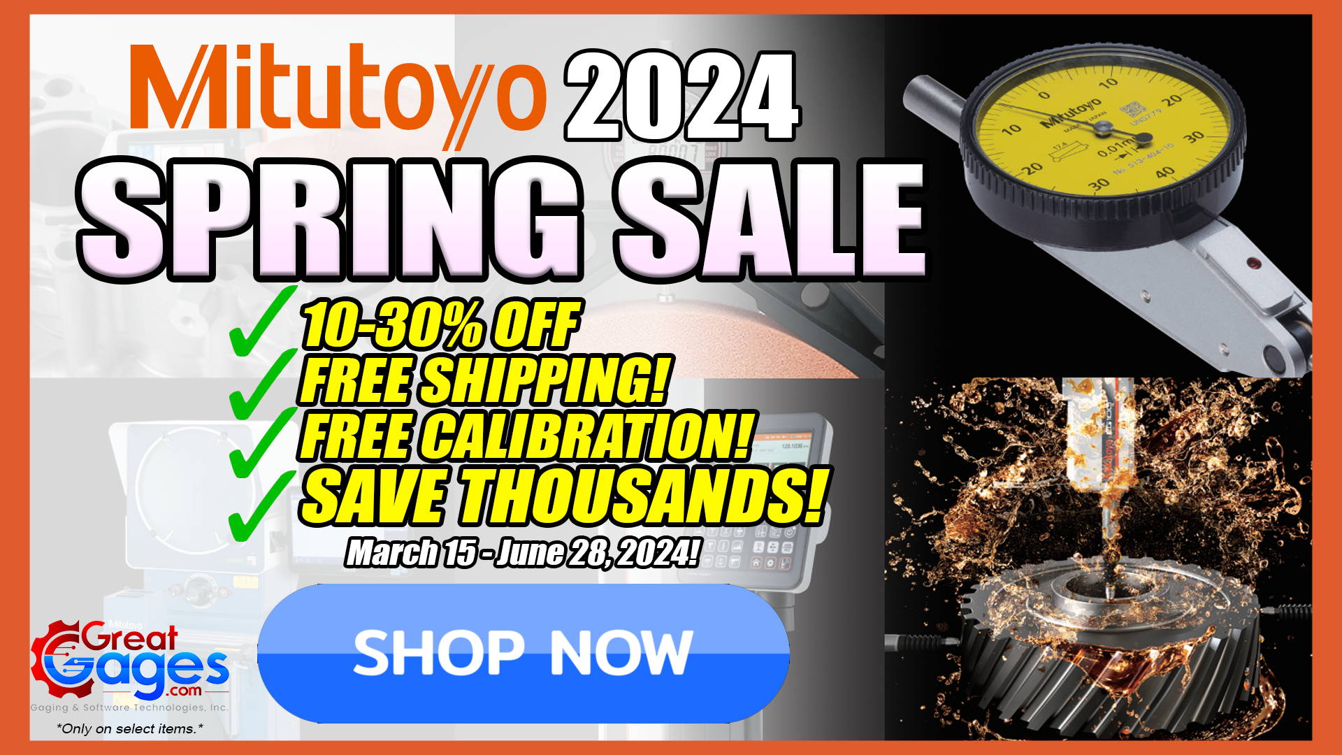 Shop Our Mitutoyo Spring Sale 2024 at GreatGages.com