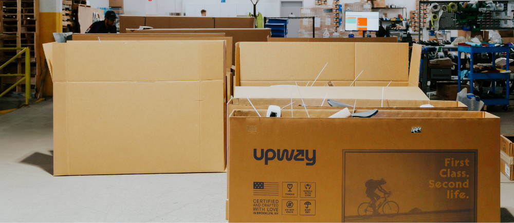 Upway bike boxes in UpCenter